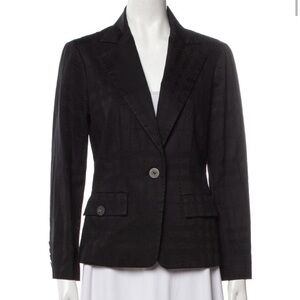 Burberry London black on black plaid blazer, size 40 or US size 6